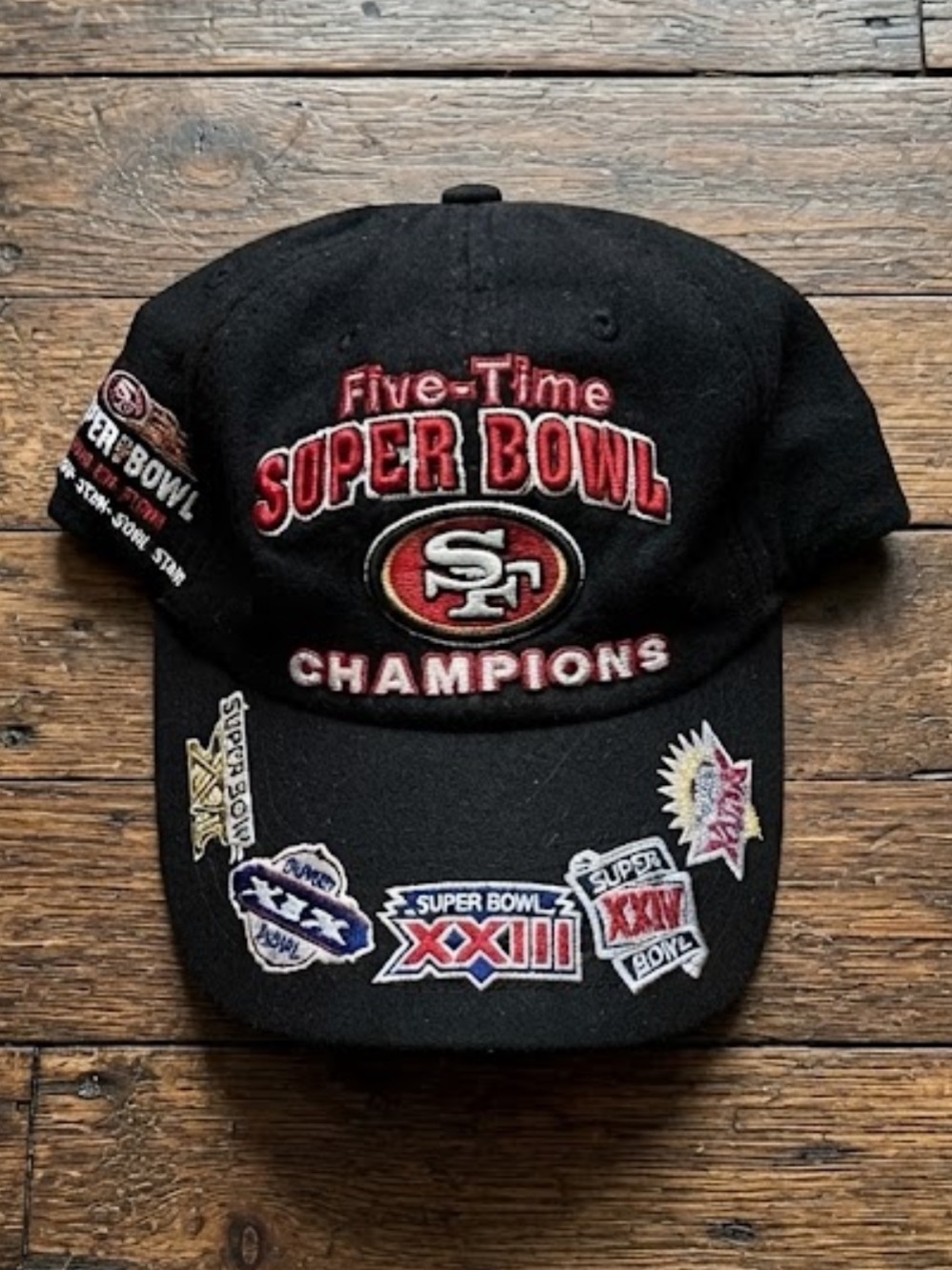 San Francisco 49ers Hat 5 time Champions Black